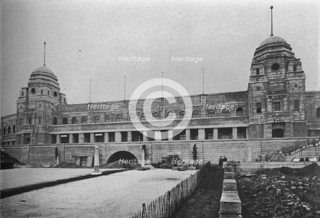 Approach to Wembley Stadium, British Empire Exhibition, London, 1924. Artist: Unknown.