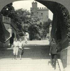 Approach to the Historic Karnan Castle, Helsingborg, Sweden c1930s. Creator: Unknown