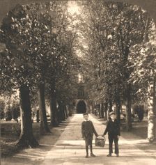 Approach to Trinity Church, Stratford on Avon, England 1905. Creator: Works and Sun Sculpture Studios