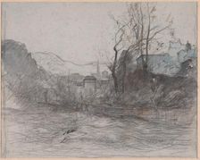 Approaching Morestel, c. 1845. Creator: Auguste François Ravier