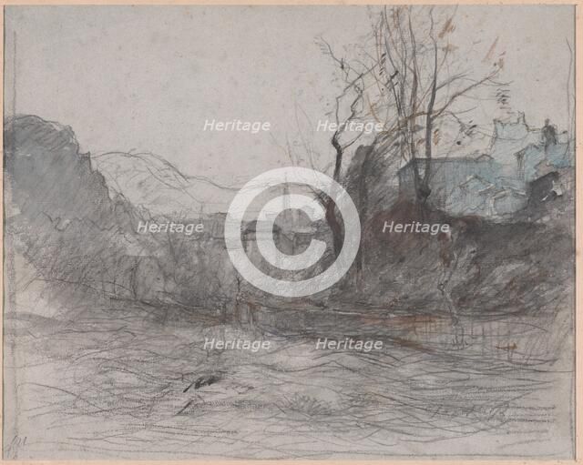 Approaching Morestel, c. 1845. Creator: Auguste François Ravier.