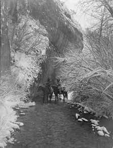 Approaching winter-Apsaroke, c1908. Creator: Edward Sheriff Curtis
