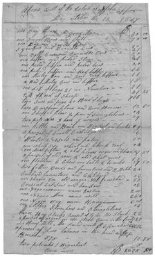 Aprais [Appraisal]; Bill of the Estate of John Epperson, 1817-10-12. Creator: Unknown