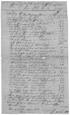 Aprais [Appraisal]; Bill of the Estate of John Epperson, 1817-10-12. Creator: Unknown