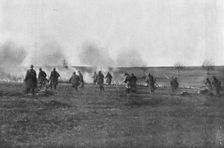 Apres l'explosion d'une mine pres de vauquois : l'attaque de l'entonnoir a la grenade et..., c1916. Creator: Unknown
