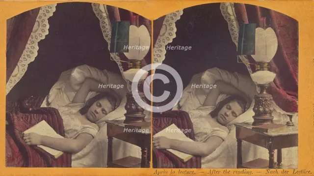 Apres la lecture. - After reading. - Nach der Lecture., about 1860. Creator: Unknown.