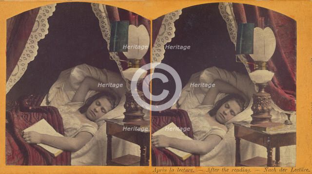 Apres la lecture. - After reading. - Nach der Lecture., about 1860. Creator: Unknown.