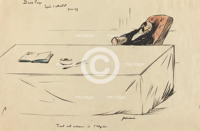 Après l'attentat, Juin '97, 1897.  Creator: Jean Louis Forain.