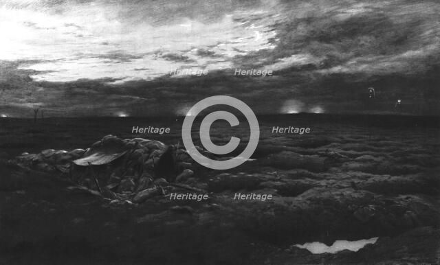 ''Apres le Combat; Nuit calme sous Douaumont, en terrain reconquis', 1916 (1924) Creator: Georges Bertin Scott.