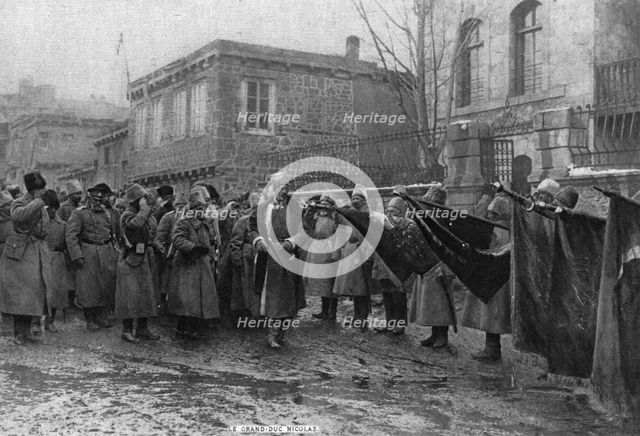 'Apres les victoires russes en Armenie; Presentation au grand-duc Nicolas, commandant..., 1916. Creator: Unknown.