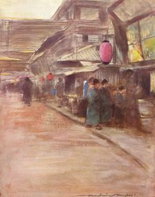 Apricot-Blossom Street c1887 (1901). Artist: Mortimer L Menpes