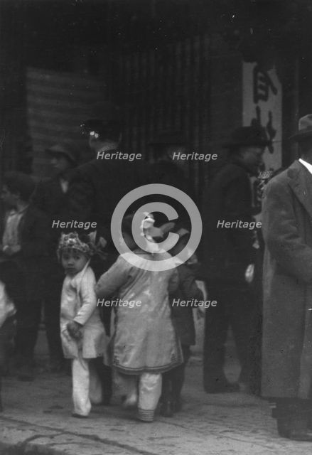 Apricot Spring Orchard drugstore, Chinatown, San Francisco, between 1896 and 1906. Creator: Arnold Genthe.