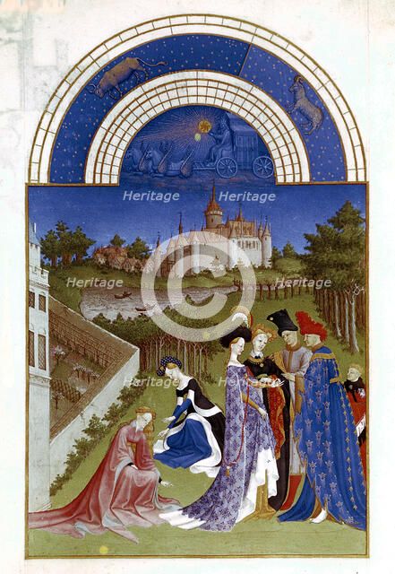 April, 1412-1416. Artist: Paul Limbourg