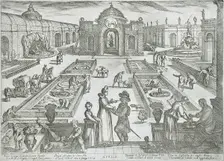 April: A Garden, published 1599. Creator: Antonio Tempesta