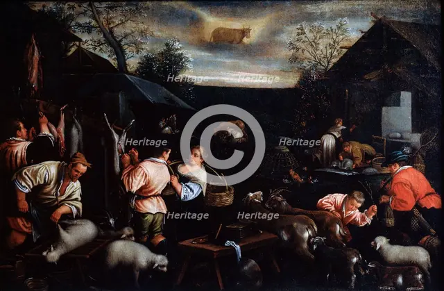 'April' (from the series 'The Seasons'), late 16th or early 17th century. Artist: Leandro Bassano