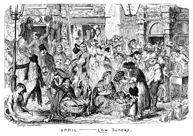 'April - Low Sunday', 19th century.Artist: George Cruikshank