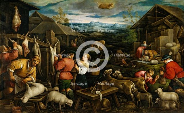 April (Taurus), late 16th century.  Creator: Francesco Bassano II.