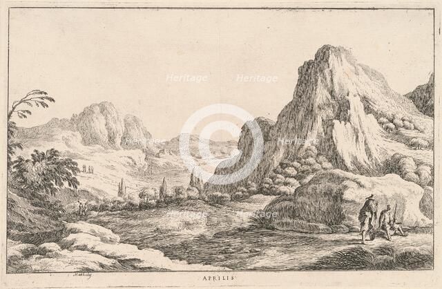 Aprilis (April), late 17th century. Creator: Lodovico Mattioli.