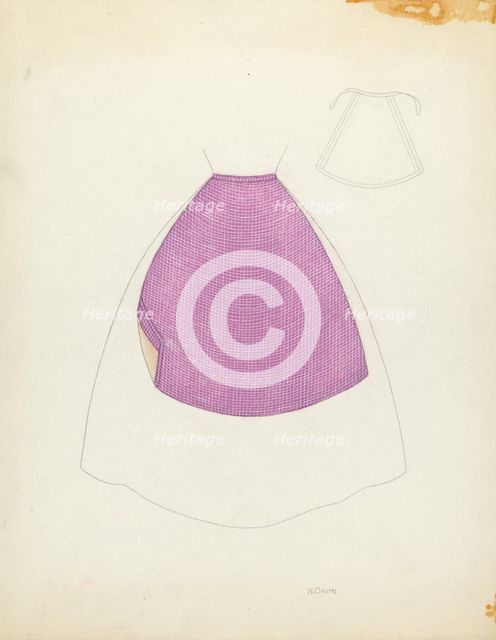 Apron, 1935/1942. Creator: Nancy Crimi.