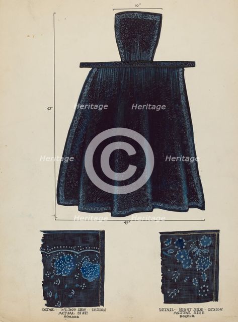 Apron, c. 1936. Creator: Roberta Elvis.