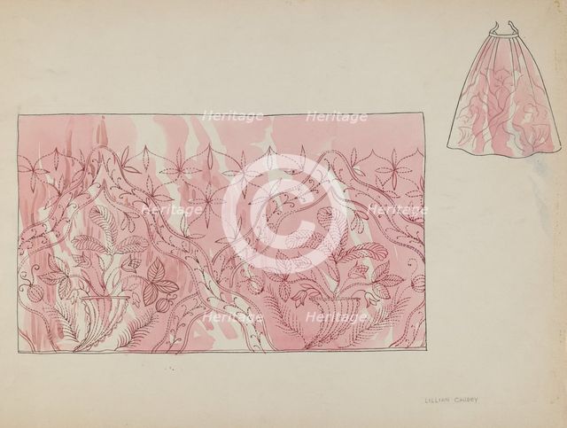 Apron (Detail), c. 1936. Creator: Lillian Causey.