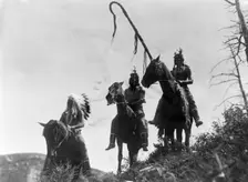 Apsaroke War Group, c1905. Creator: Edward Sheriff Curtis