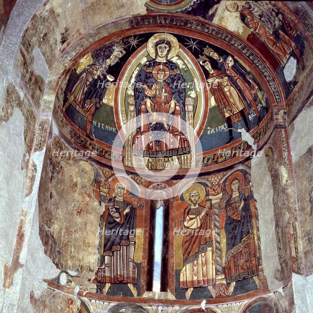 Apse of the church of Santa Maria de Taüll in the Vall de Boi (Boi Valley), Alta Ribagorza.