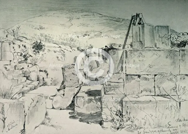 'Apse of the Fourth Century Church Over Jacob's Well at Shechum (Nablus)', 1902. Creator: John Fulleylove.
