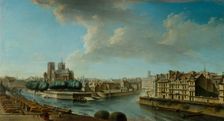 Apse of Notre-Dame and western tip of Ile Saint-Louis, 1769. Creator: Nicolas Raguenet
