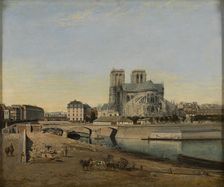 Apse of Notre-Dame, seen from the Quai de la Tournelle, 1860. Creator: Harrouart, Emile (1826-?)