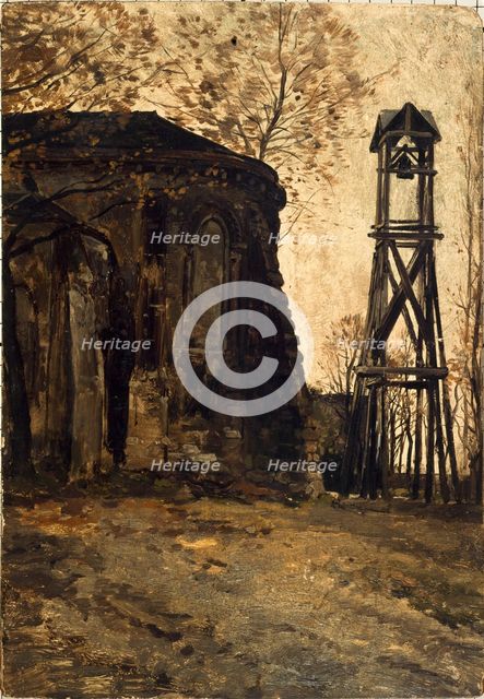 Apse of Saint-Pierre-de-Montmartre church, c1885. Creator: Edmond Charles Joseph Yon.