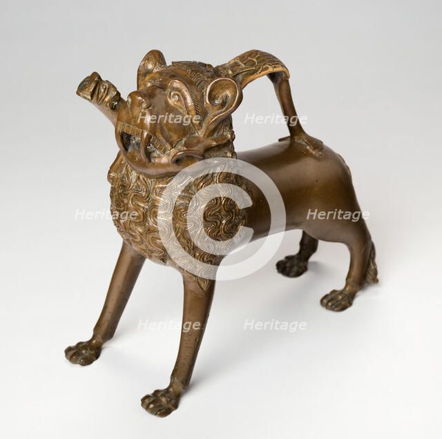 Aquamanile in the Form of a Lion, Germany, c. 1350. Creator: Follower of Johannes Apengeter.