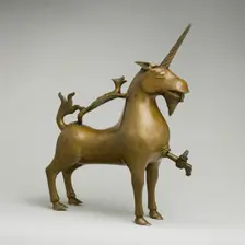 Aquamanile in the Form of a Unicorn, German, ca. 1425-50. Creator: Unknown