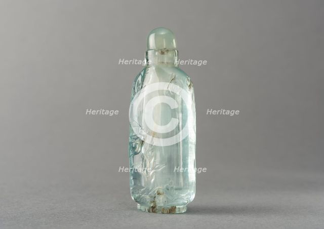 Aquamarine snuff bottle, China, Qing dynasty, 1644-1911. Creator: Unknown.