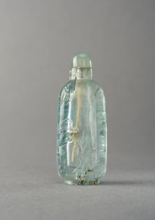 Aquamarine snuff bottle, China, Qing dynasty, 1644-1911. Creator: Unknown