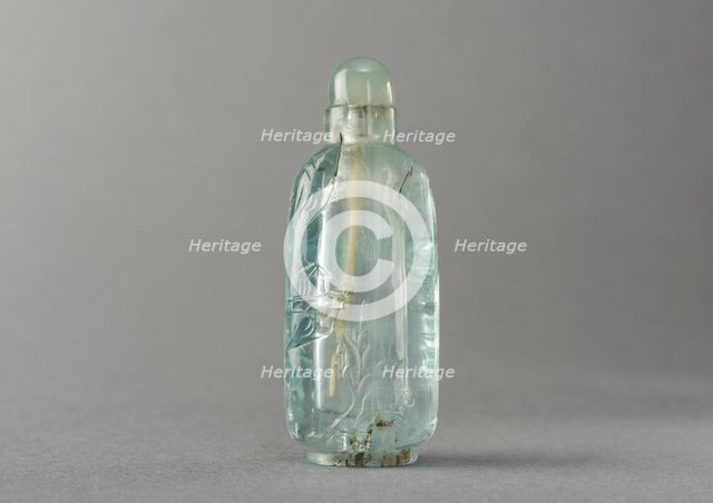 Aquamarine snuff bottle, China, Qing dynasty, 1644-1911. Creator: Unknown.