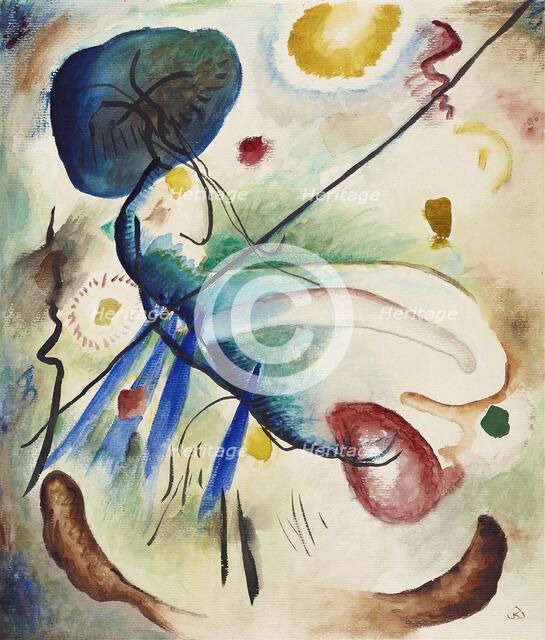 Aquarell mit Strich (Watercolor with stroke), 1912. Creator: Kandinsky, Wassily Vasilyevich (1866-1944).