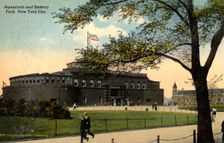 Aquarium and Battery Park, New York City, New York, USA, 1916