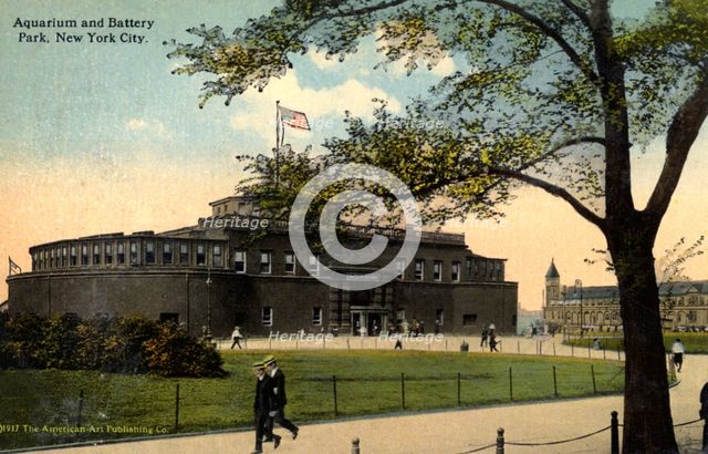 Aquarium and Battery Park, New York City, New York, USA, 1916. Artist: Unknown