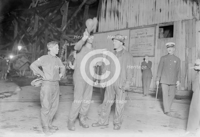 Aqueduct fire rescued, 1913. Creator: Bain News Service.