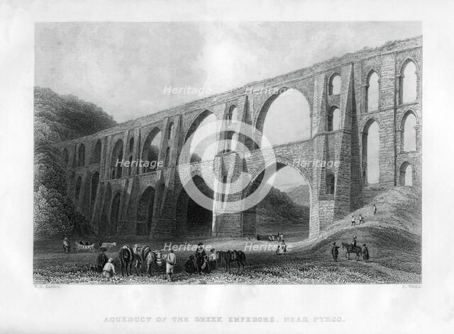 'Aqueduct of the Greek Emperors, near Pyrgo', Turkey, 1886.Artist: R Wallis