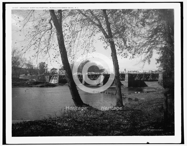 Aqueduct over the Pompton, Morris and Essex Canal, N.J., between 1890 and 1901. Creator: Unknown.