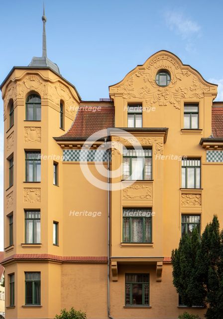 Art Nouvear residence, Abraham-Lincoln Strasse, Weimar, Germany, (c.1910), 2018. Artist: Alan John Ainsworth.