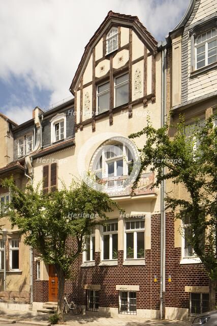 Art nouveau residence, Cranachstrasse 6, Weimar, Germany, 2018. Artist: Alan John Ainsworth.