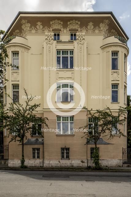 Art nouveau residence, Cranachstrasse 8, Weimar, Germany, 2018. Artist: Alan John Ainsworth.