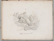 Art of the Lithograph: Madonna and Child on the Clouds, Plate II, 1819. Creator: Alois Senefelder (German, 1771-1834)