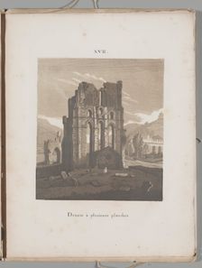 Art of the Lithograph: Italian Church Ruin, Plate XVII , 1819. Creator: Alois Senefelder (German, 1771-1834)