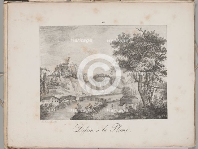 Art of the Lithograph: Landeck in Tirol, Plate III, 1819. Creator: Alois Senefelder (German, 1771-1834).