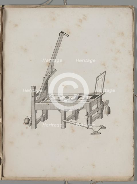 Art of the Lithograph: Printing Press, 1819. Creator: Alois Senefelder (German, 1771-1834).