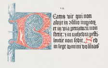 Art of the Lithograph: Psalter- Initial B, Plate VIII, 1818-1819. Creator: Alois Senefelder (German, 1771-1834)